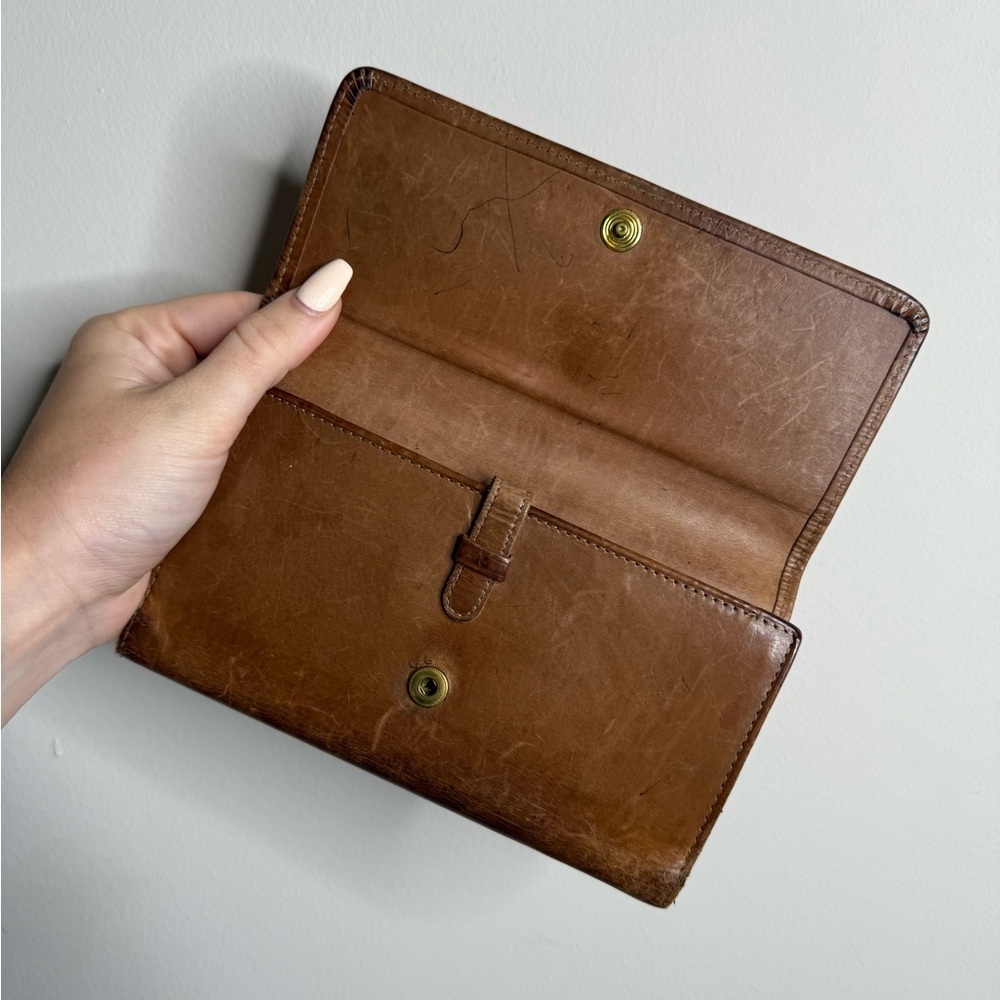 vintage Coach mahogany Bedford combo wallet with a checkbook holder - Picture 6 of 8